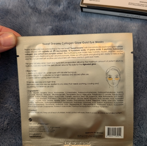 Sweet Dreams Collagen Glow Gold Eye Masks 5 pairs .21oz x5 6g - Picture 4 of 4
